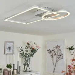 hofstein Plafonnier Moya LED Argenté, Blanc, 1 lumière