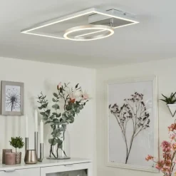 hofstein Plafonnier Moya LED Argenté, Blanc, 1 lumière