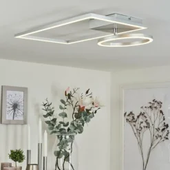 hofstein Plafonnier Moya LED Argenté, Blanc, 1 lumière