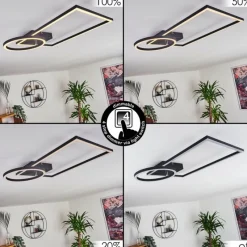 Lampe Plafonnier Moya LED Noir, 1 lumière* Éclairage Led