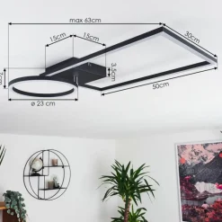 Lampe Plafonnier Moya LED Noir, 1 lumière* Éclairage Led