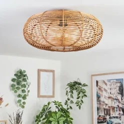 Luminaires Scandinaves-hofstein Plafonnier Mulstrand Écru, Noir, 1 lumière