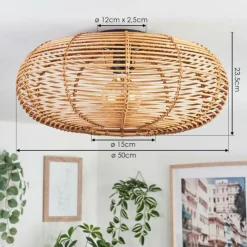 Luminaires Scandinaves-hofstein Plafonnier Mulstrand Écru, Noir, 1 lumière