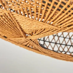 Style Boho-Chic-hofstein Plafonnier Mulstrand Noir, 2 lumières