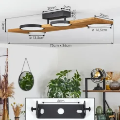 Luminaires Scandinaves-hofstein Plafonnier Musac LED Écru, 1 lumière