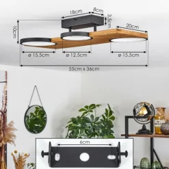 Luminaires Scandinaves-hofstein Plafonnier Musac LED Écru, 1 lumière