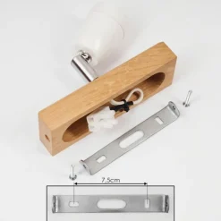 Lampes Vintages & Rétros-hofstein Plafonnier Musland Brun, Chrome, 1 lumière