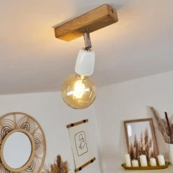 Lampes Vintages & Rétros-hofstein Plafonnier Musland Brun, Chrome, 1 lumière