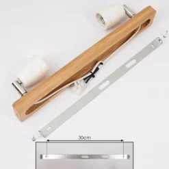 Lampes Vintages & Rétros-hofstein Plafonnier Musland Brun, Chrome, 2 lumières