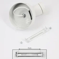 hofstein Plafonnier Musland Chrome, Blanc, 1 lumière* Spots Et Projecteurs