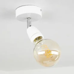 hofstein Plafonnier Musland Chrome, Blanc, 1 lumière* Spots Et Projecteurs