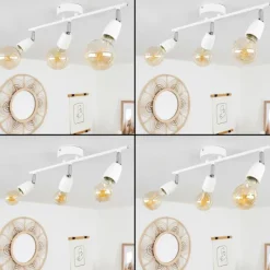 hofstein Plafonnier Musland Chrome, Blanc, 3 lumières* Spots Et Projecteurs