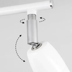 hofstein Plafonnier Musland Chrome, Blanc, 3 lumières* Spots Et Projecteurs