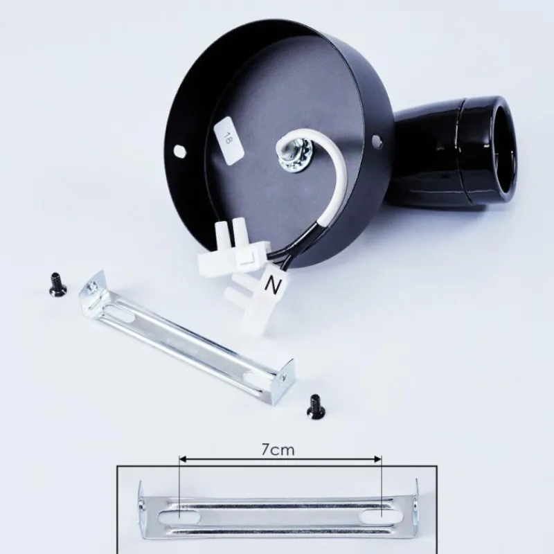 Lampes Dorées-hofstein Plafonnier Musland Or, Noir, 1 lumière