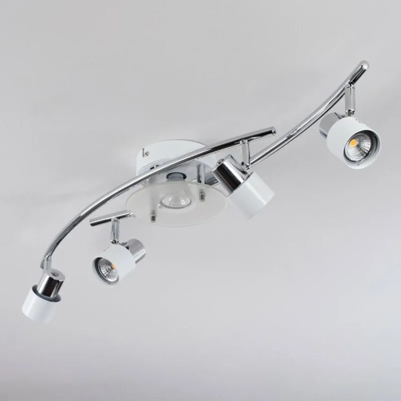 hofstein Plafonnier Naalisvaara Chrome, Blanc, 5 lumières