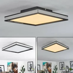 hofstein Plafonnier Nabbas LED Noir, 1 lumière