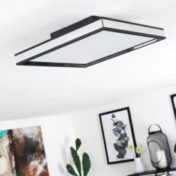 hofstein Plafonnier Nabbas LED Noir, 1 lumière