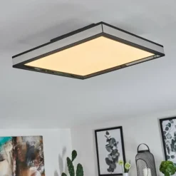 hofstein Plafonnier Nabbas LED Noir, 1 lumière