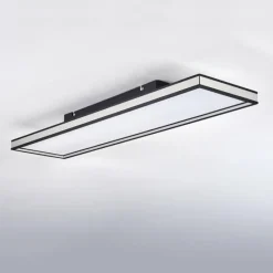 hofstein Plafonnier Nabbas LED Noir, 1 lumière, Télécommandes