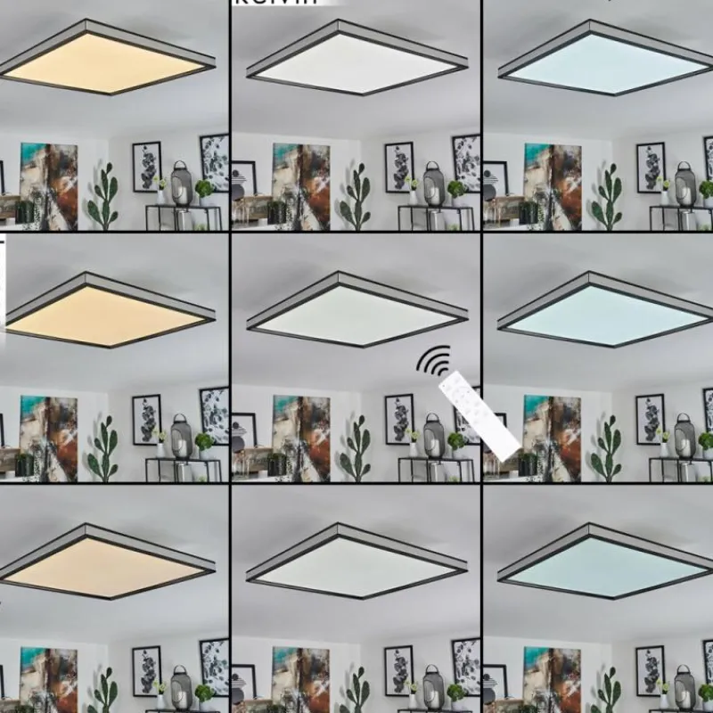 hofstein Plafonnier Nabbas LED Noir, 1 lumière