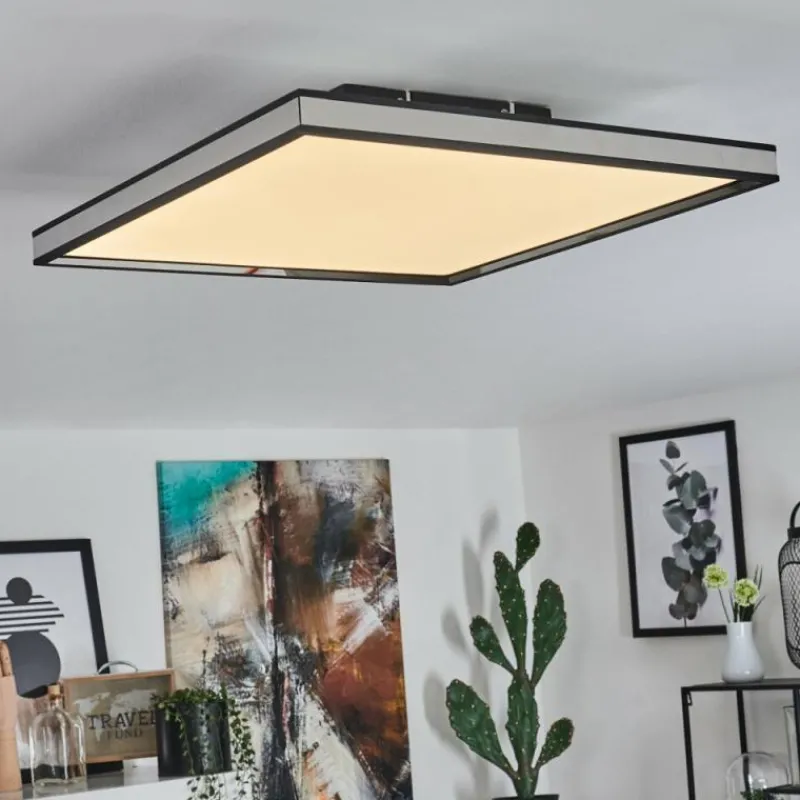 hofstein Plafonnier Nabbas LED Noir, 1 lumière