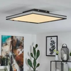 hofstein Plafonnier Nabbas LED Noir, 1 lumière