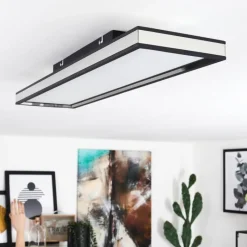 hofstein Plafonnier Nabbas LED Noir, 1 lumière