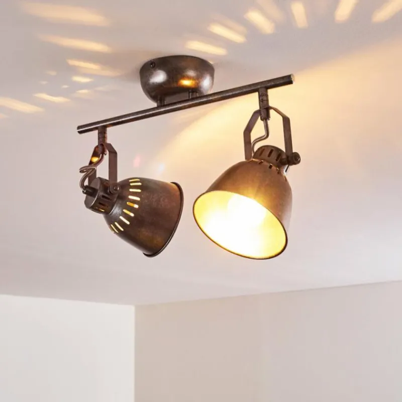 hofstein Plafonnier Nanlia Gris, Argenté, 2 lumières