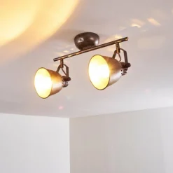 hofstein Plafonnier Nanlia Gris, Argenté, 2 lumières