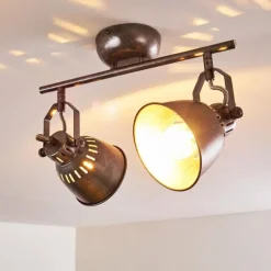 hofstein Plafonnier Nanlia Gris, Argenté, 2 lumières