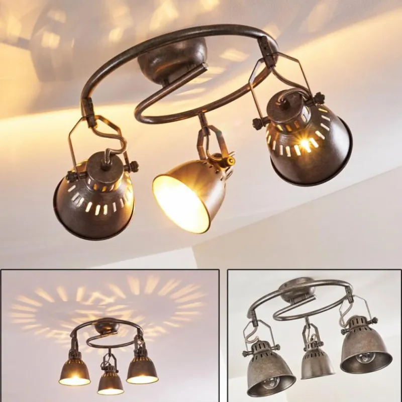 hofstein Plafonnier Nanlia Gris, Argenté, 3 lumières