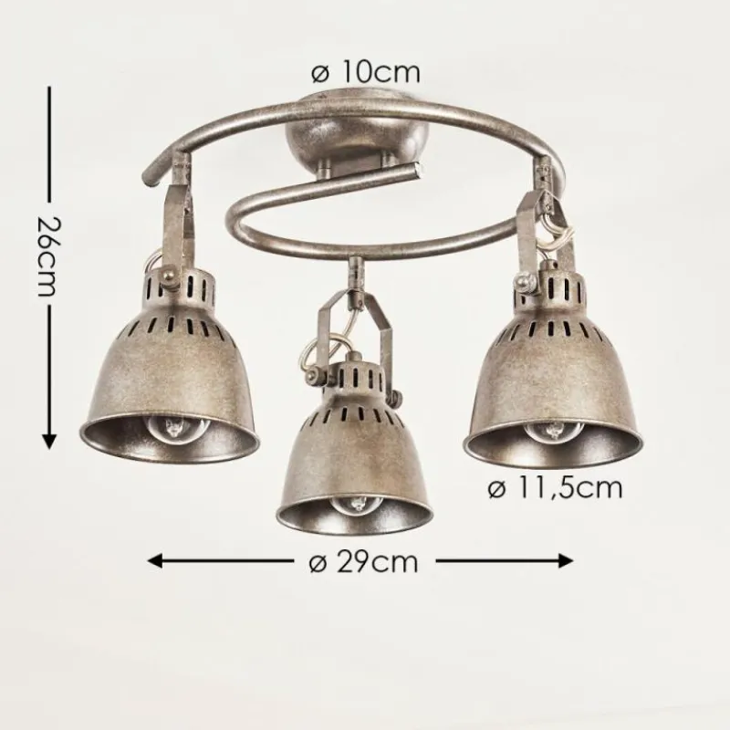 hofstein Plafonnier Nanlia Gris, Argenté, 3 lumières