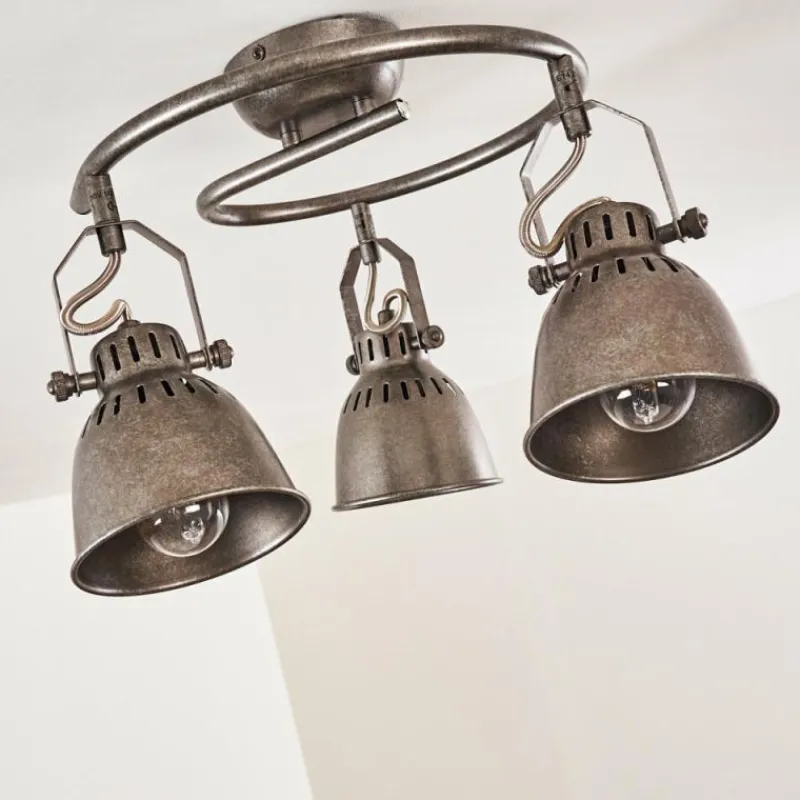 hofstein Plafonnier Nanlia Gris, Argenté, 3 lumières