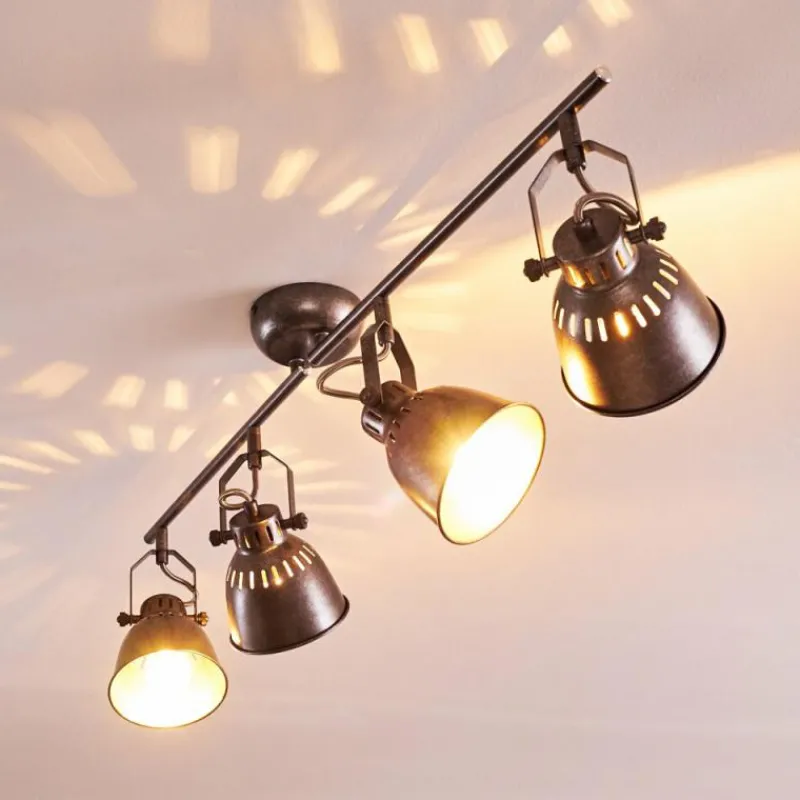 hofstein Plafonnier Nanlia Gris, Argenté, 4 lumières