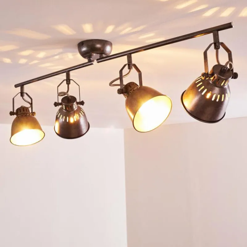 hofstein Plafonnier Nanlia Gris, Argenté, 4 lumières