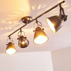 hofstein Plafonnier Nanlia Gris, Argenté, 4 lumières