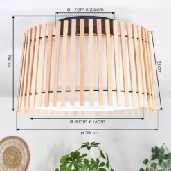 Lampes En Tissu-hofstein Plafonnier Napili Noir, 1 lumière