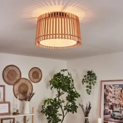 Lampes En Tissu-hofstein Plafonnier Napili Noir, 1 lumière