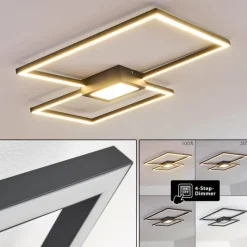 hofstein Plafonnier Narpes LED Anthracite, 1 lumière