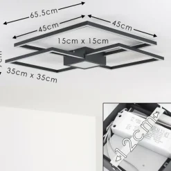 hofstein Plafonnier Narpes LED Anthracite, 1 lumière