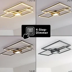 hofstein Plafonnier Narpes LED Anthracite, 1 lumière