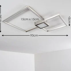hofstein Plafonnier Narpes LED Nickel mat, 1 lumière