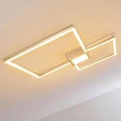 hofstein Plafonnier Narpes LED Nickel mat, 1 lumière