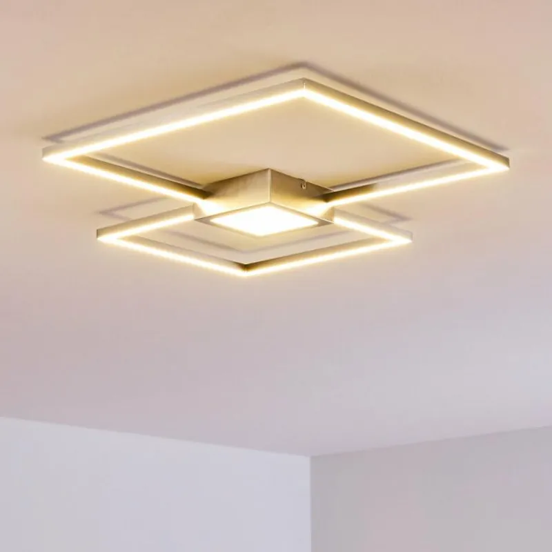 hofstein Plafonnier Narpes LED Nickel mat, 1 lumière