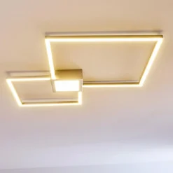 hofstein Plafonnier Narpes LED Nickel mat, 1 lumière