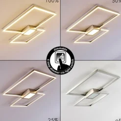 hofstein Plafonnier Narpes LED Nickel mat, 1 lumière