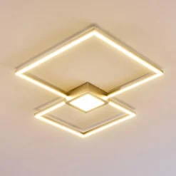 hofstein Plafonnier Narpes LED Nickel mat, 1 lumière