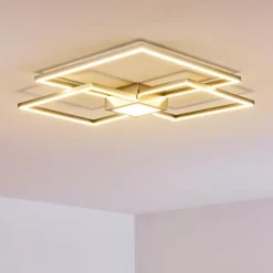 hofstein Plafonnier Narpes LED Nickel mat, 1 lumière