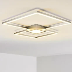 hofstein Plafonnier Narpes LED Nickel mat, 1 lumière