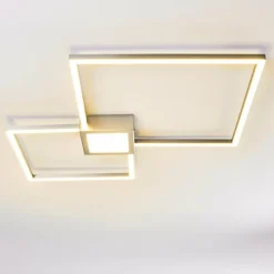 hofstein Plafonnier Narpes LED Nickel mat, 1 lumière
